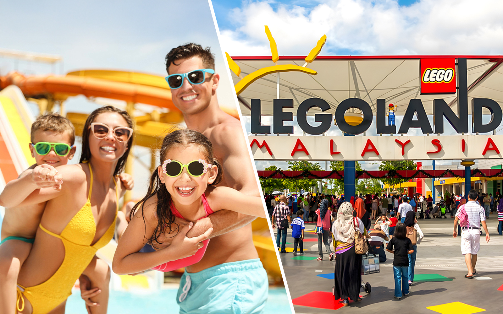 Desaru Coast beach with Legoland Malaysia.