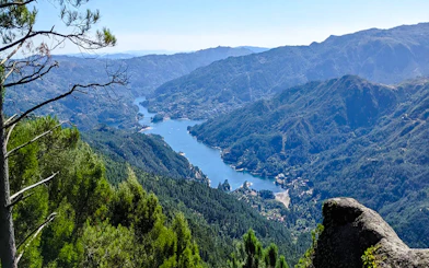 Peneda-Geres National Park view with river and mountains, Porto hiking tour.