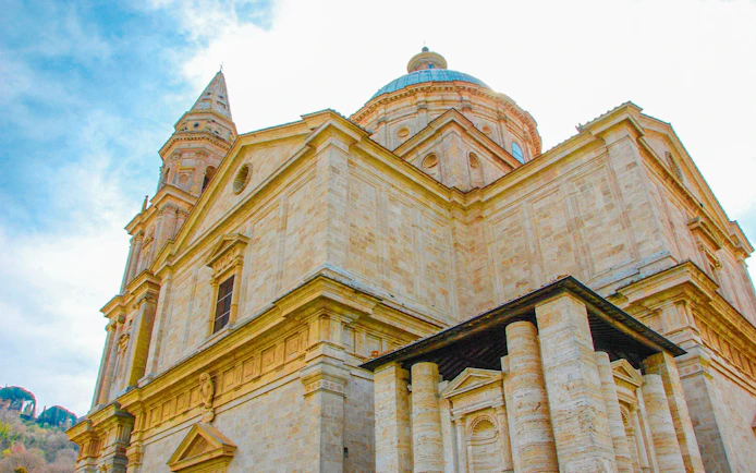 Renaissance church in Tuscany with detailed stone architecture, part of Best of Tuscany in One Day tour.