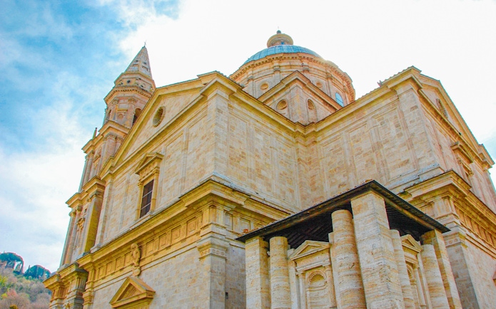 Renaissance church in Tuscany with detailed stone architecture, part of Best of Tuscany in One Day tour.