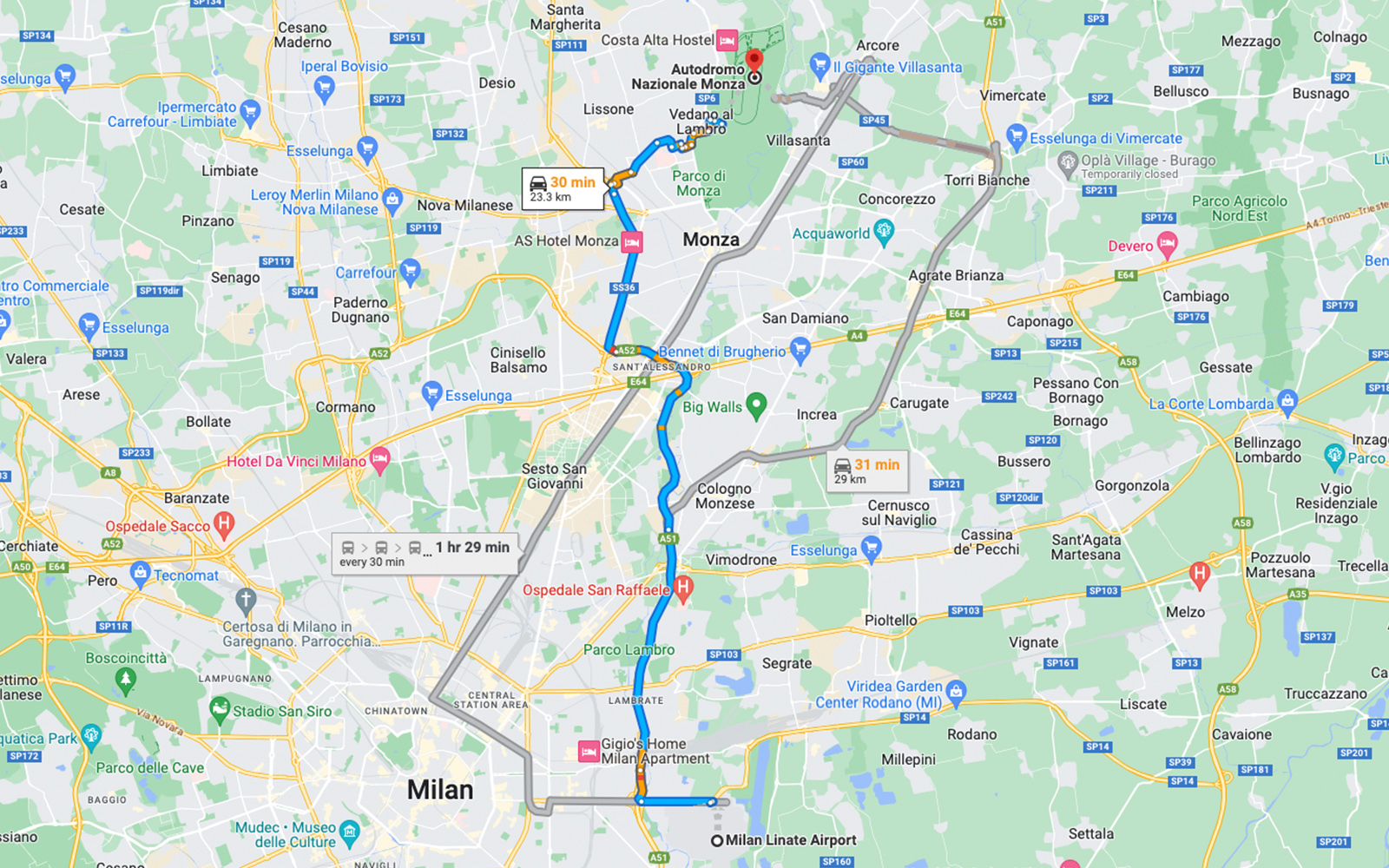 Getting to Monza GP