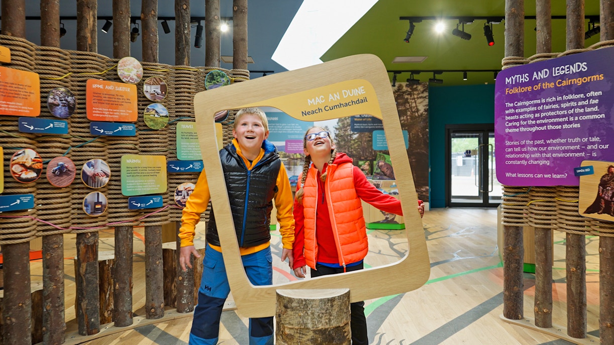 Guests observing animals at Highland Wildlife Park, Scotland.