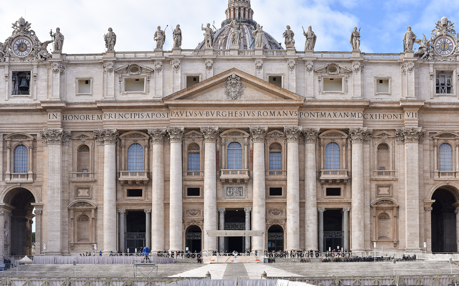 Vatican Grottoes interior with ancient tombs and religious artifacts.