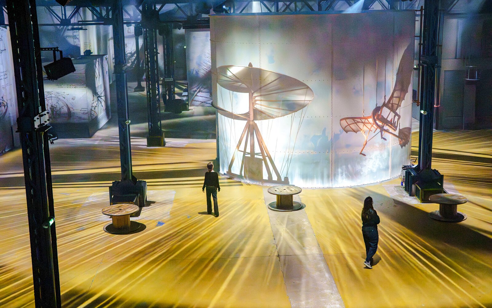 Immersive Renaissance art projections at Atelier des Lumières, Paris, France.