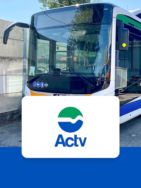 ACTV Aerobus parked in Venice for bus transfer service.