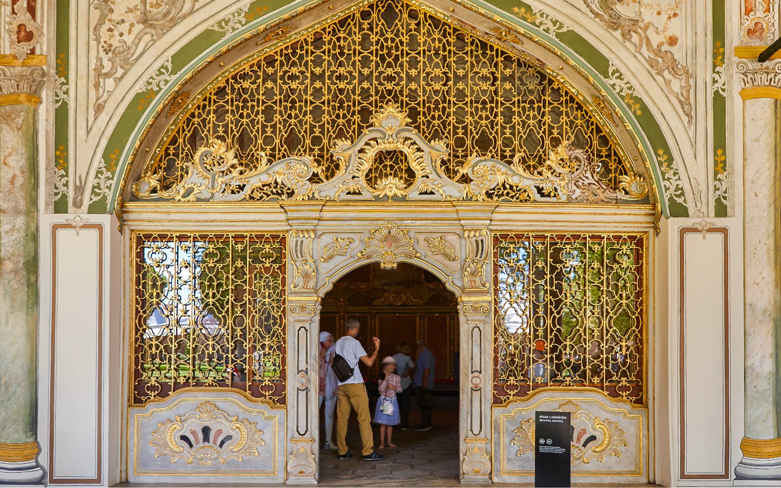 Ornate facade of the Imperial Council at Topkapi Palace, Istanbul, Turkey.