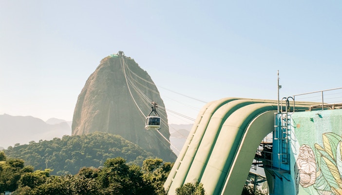 Cable car departing for Sugarloaf Mountain, Rio de Janeiro.