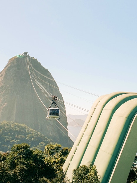 Cable car departing for Sugarloaf Mountain, Rio de Janeiro.