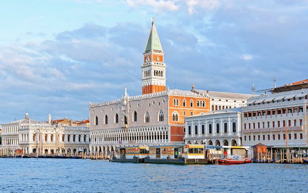 St. Mark's Bell Tower and Doge's Palace by the Grand Canal, Venice.