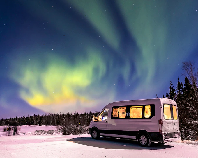 Northern Lights Chase Minibus Tour with Campfire
