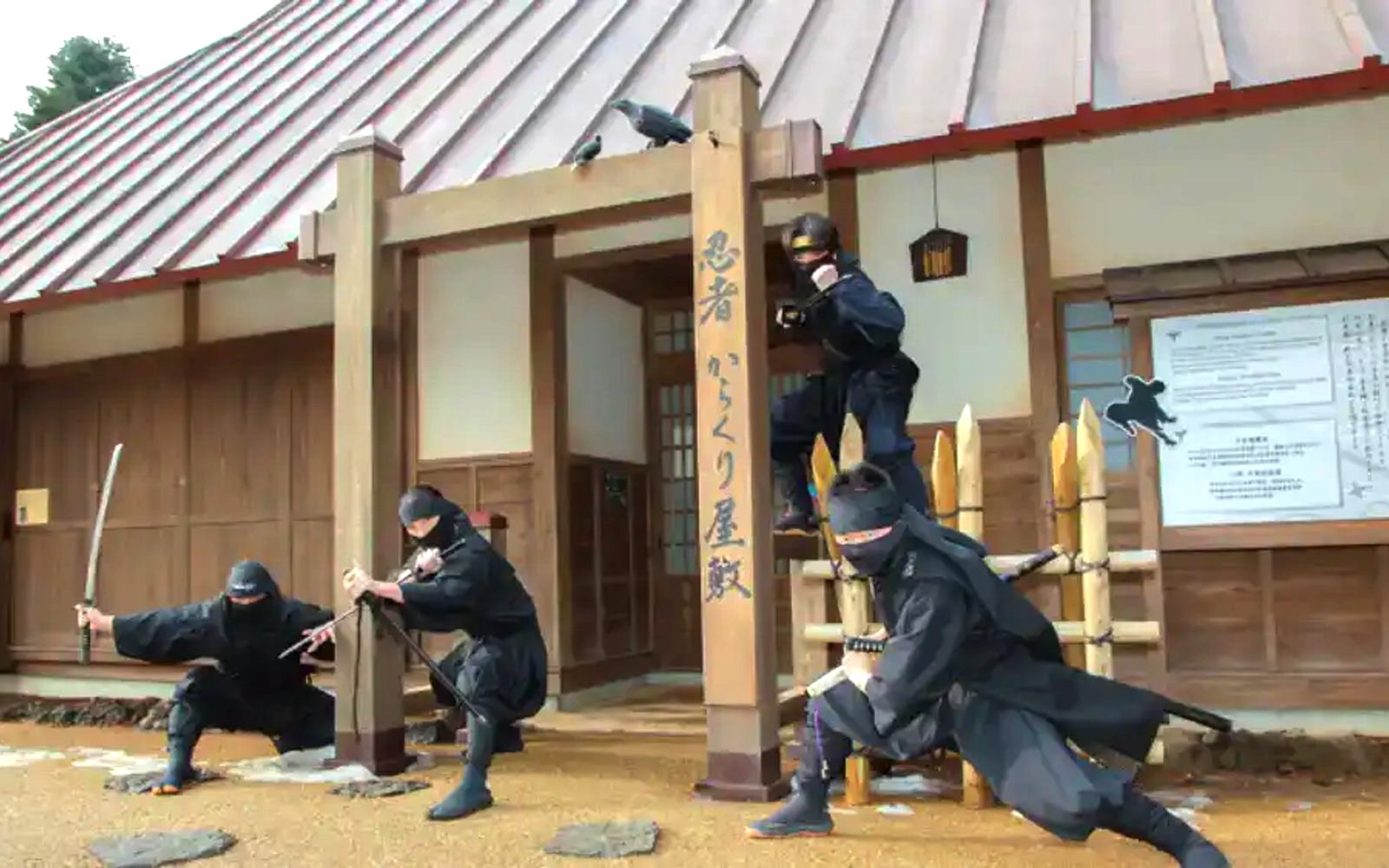 Ninjas performing at Oshino Shinobi no Sato, Japan.