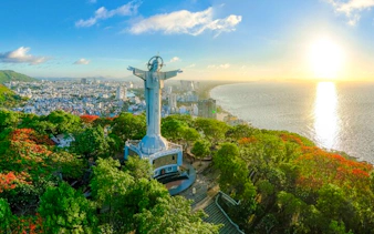 Christ the King statue overlooking Vũng Tàu city and coastline, part of the Vũng Tàu Beach Tour from Ho Chi Minh City.