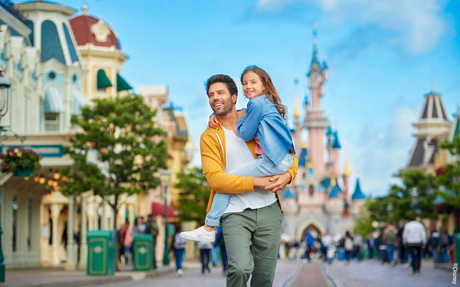 Father and Daughter in Disneyland Paris