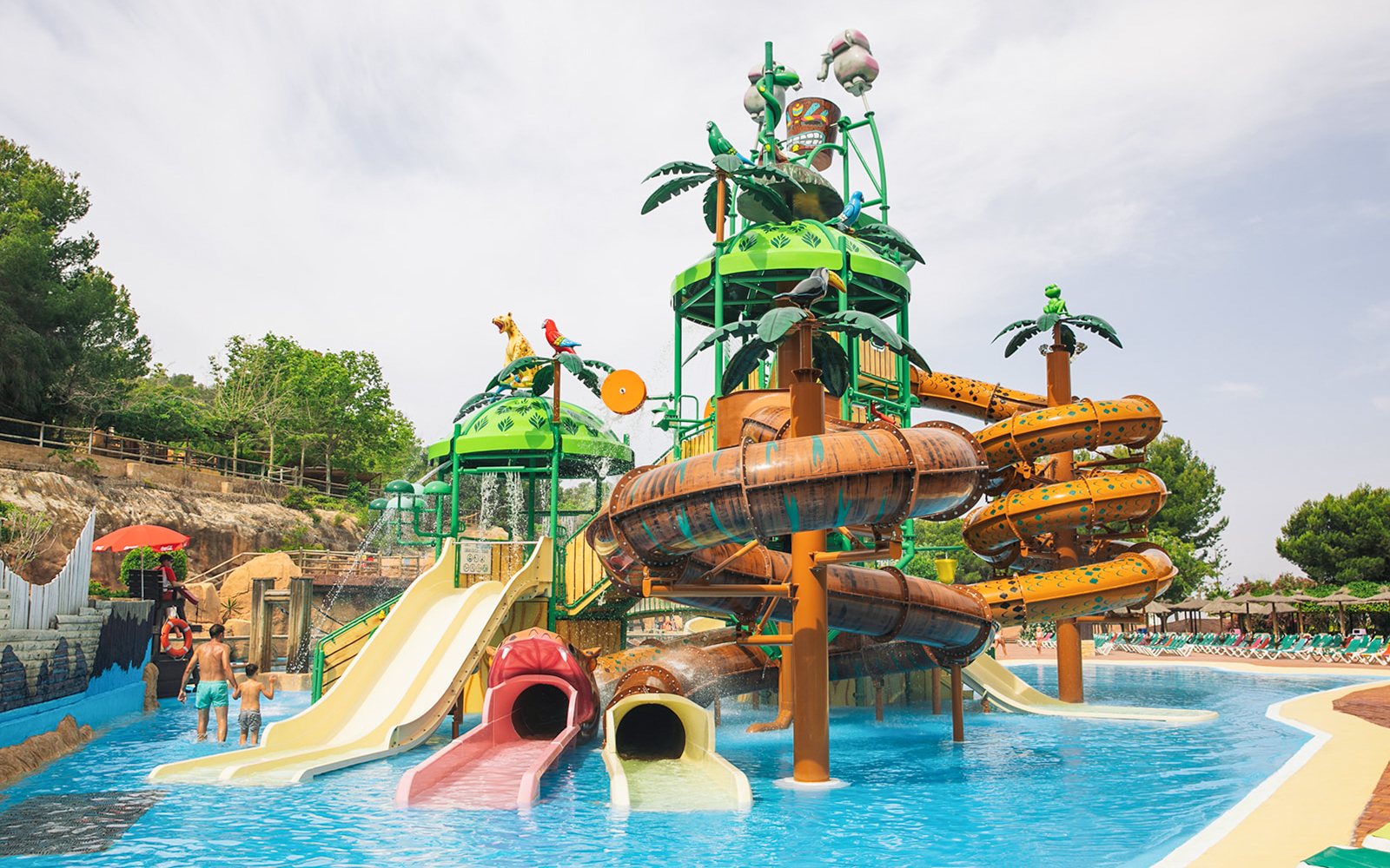 Adventureland water slides and play area at Aqualandia Benidorm.