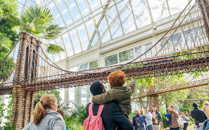 Replicas of New York landmarks at the Holiday Train Show, New York Botanical Garden.