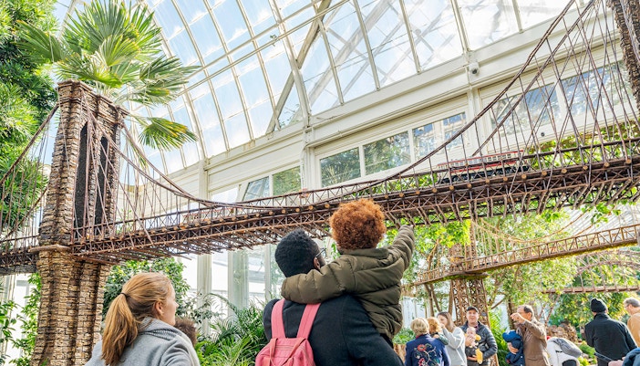 Replicas of New York landmarks at the Holiday Train Show, New York Botanical Garden.