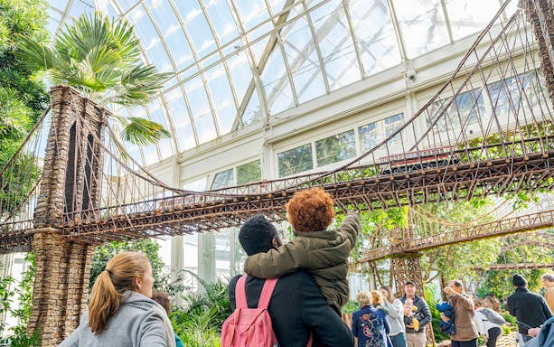 Replicas of New York landmarks at the Holiday Train Show, New York Botanical Garden.