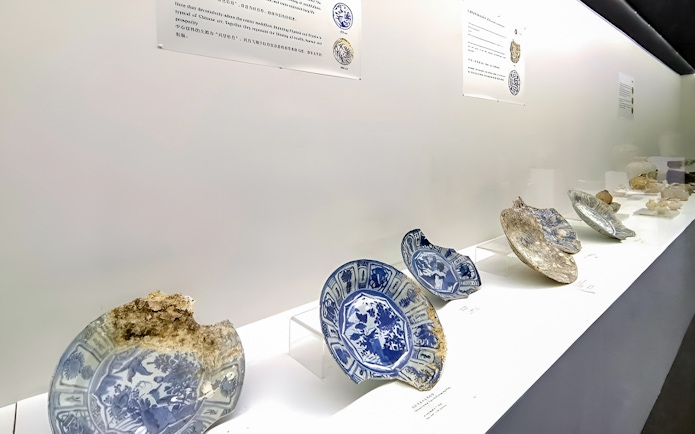 Ceramic plates display at Straits & Oriental Museum, Penang.