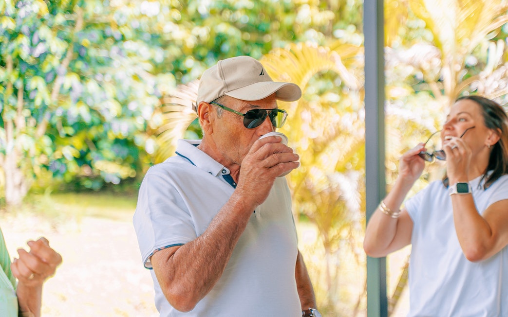Visitors enjoying a tasting experience at Tamborine Mountain.