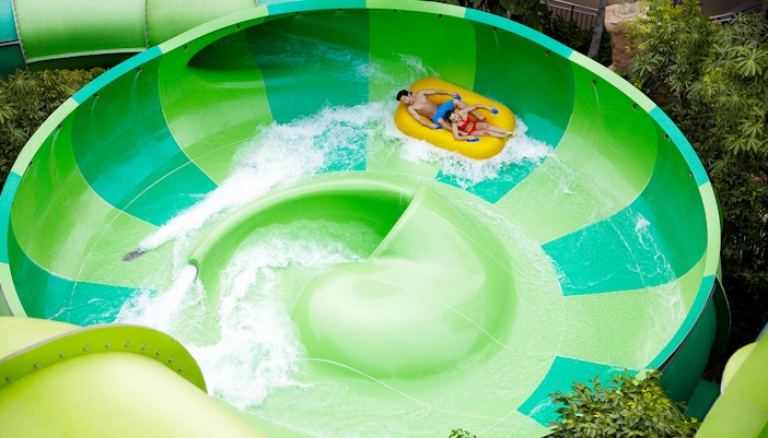 Guests on Whirlpool Washout at Adventure Cove Waterpark