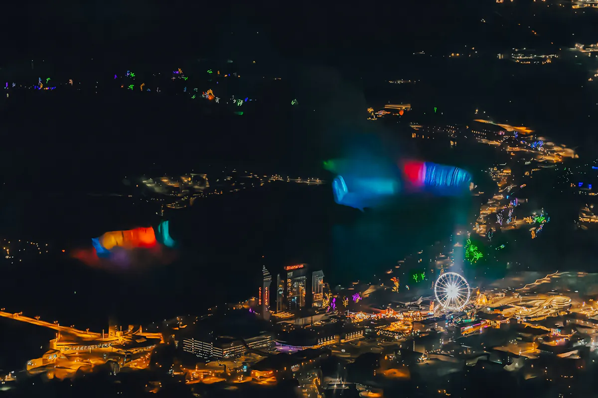 Niagara Helicopter Canada Winter Night Flight