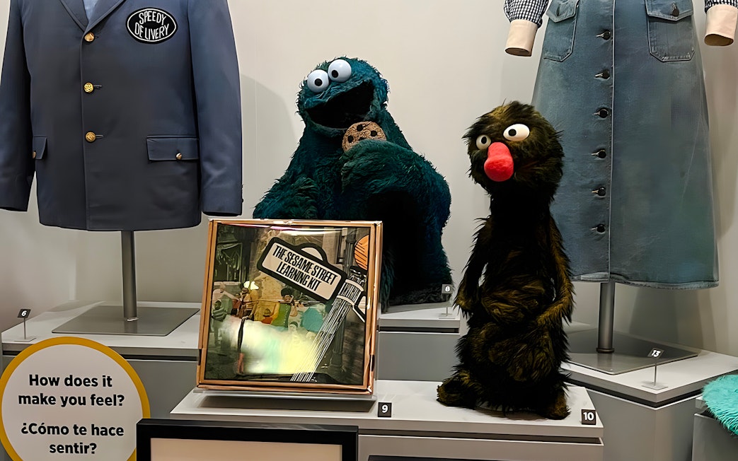 Sesame Street exhibit with puppets at Smithsonian National Museum of American History.