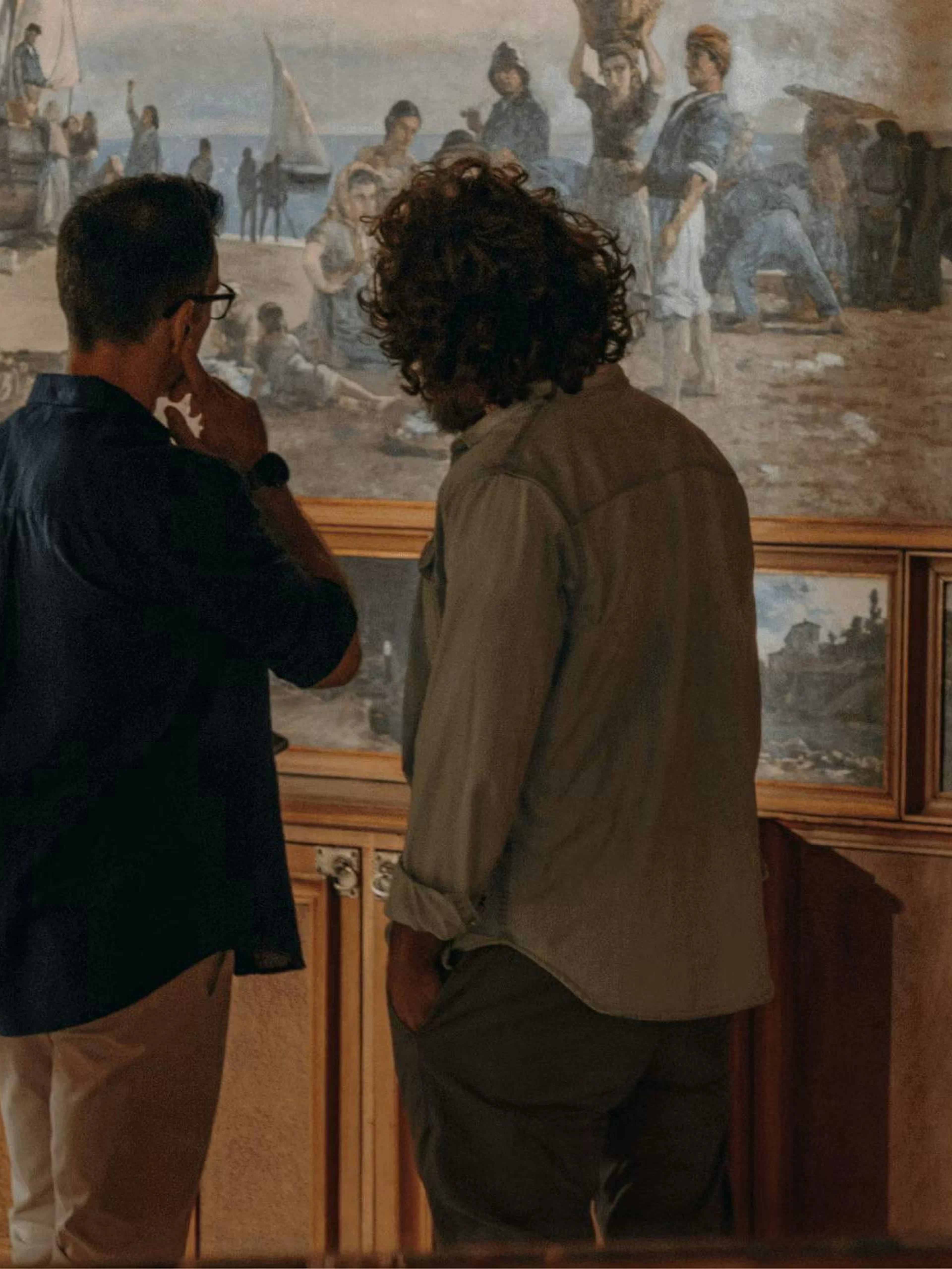 Tourists admiring artwork inside Casa Vicens, Barcelona.