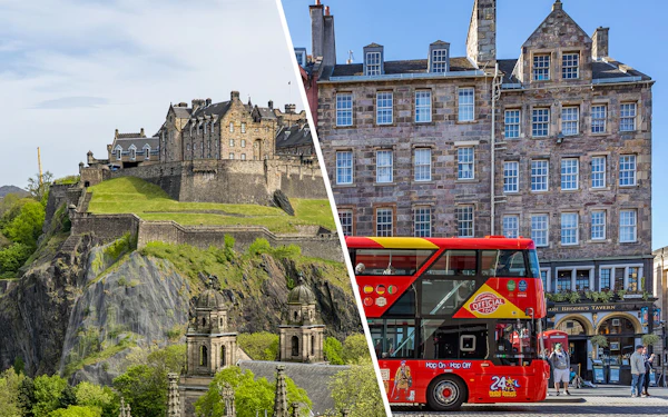 Combo: Edinburgh Castle Guided Tour & City Sightseeing Hop-on Hop-off Bus Experience