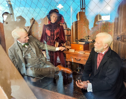 Eiffel Tower interior view of Gustave Eiffel's secret flat in Paris, France.