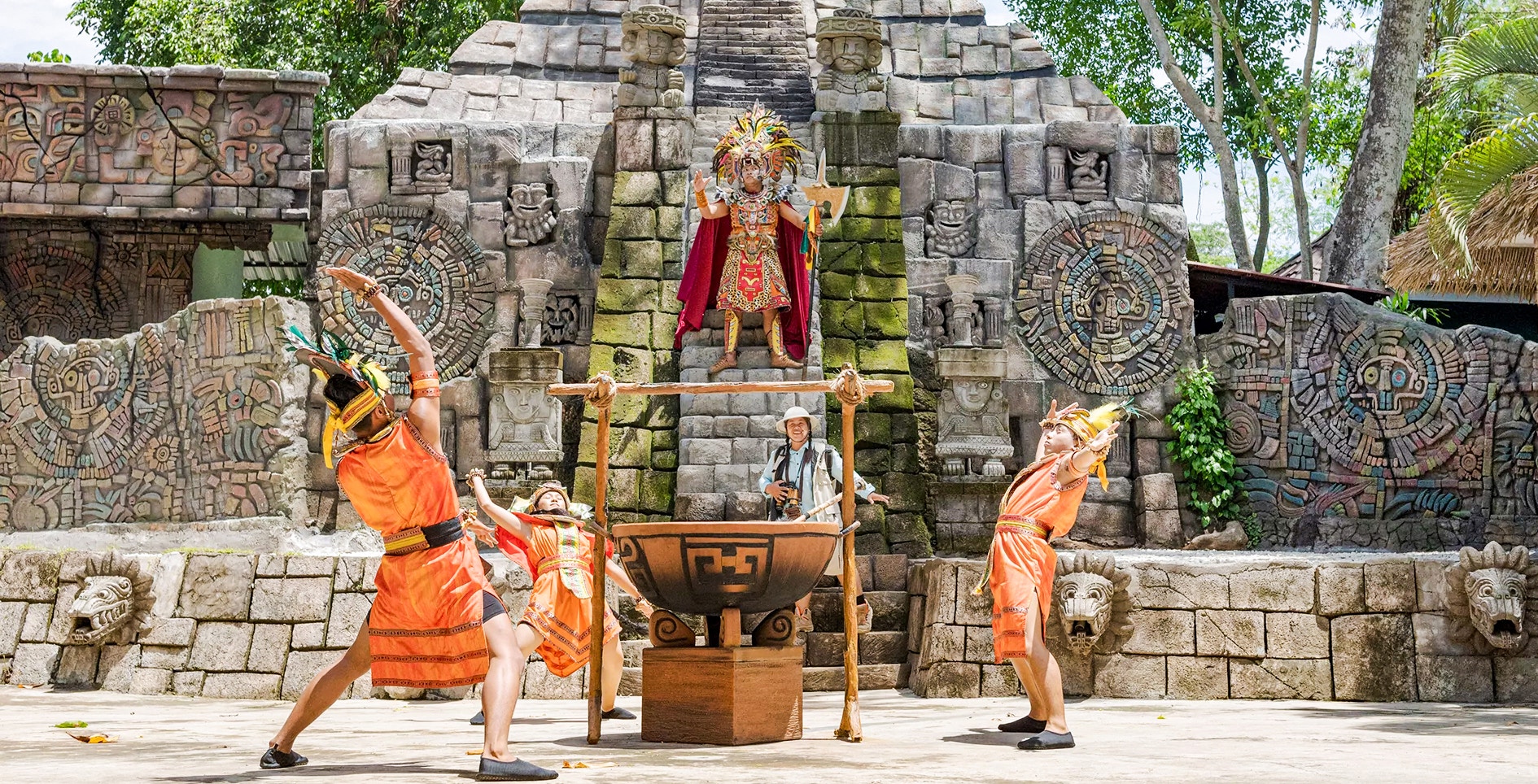 Pachamaya performers in traditional costumes at Marine Safari Bali.