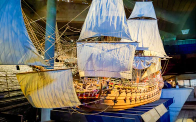 Ship exhibit at Vasa Museum, Stockholm, Sweden.