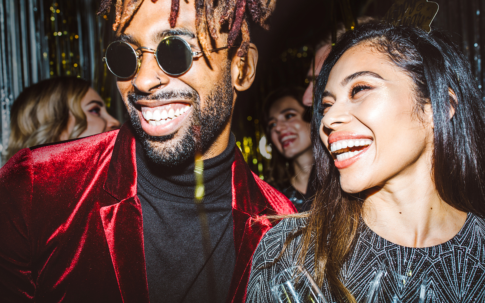 Guests celebrating on New Year’s Eve cruise in NYC.