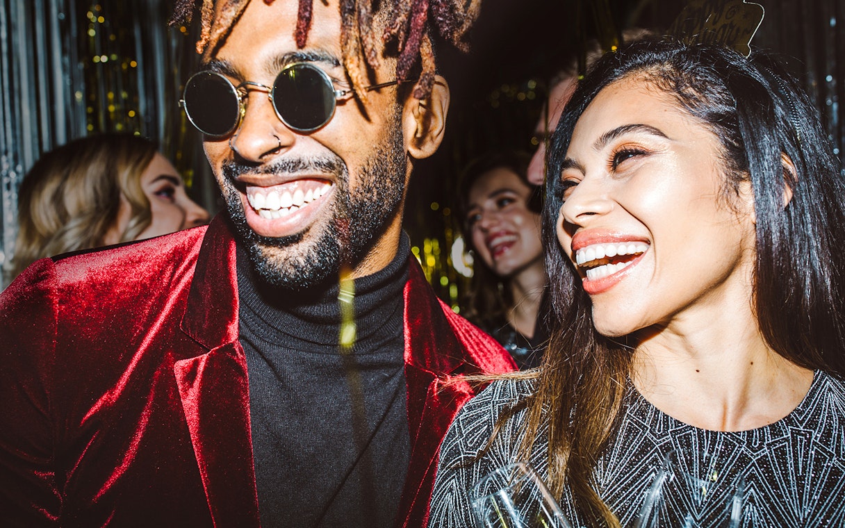 Guests celebrating on New Year’s Eve cruise in NYC.