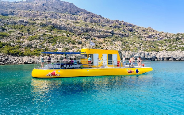 Rhodes: 3 Hour All-Inclusive Yellow Submarine Cruise to Anthony Quinn & The Caves