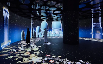 Immersive Diya Experience at Sheikh Zayed Grand Mosque Centre with digital projections.