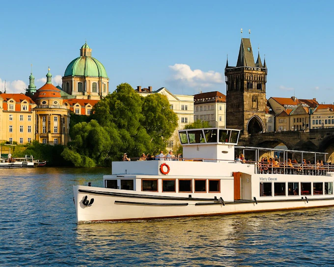 Prague Evening Cruise with Dinner Buffet