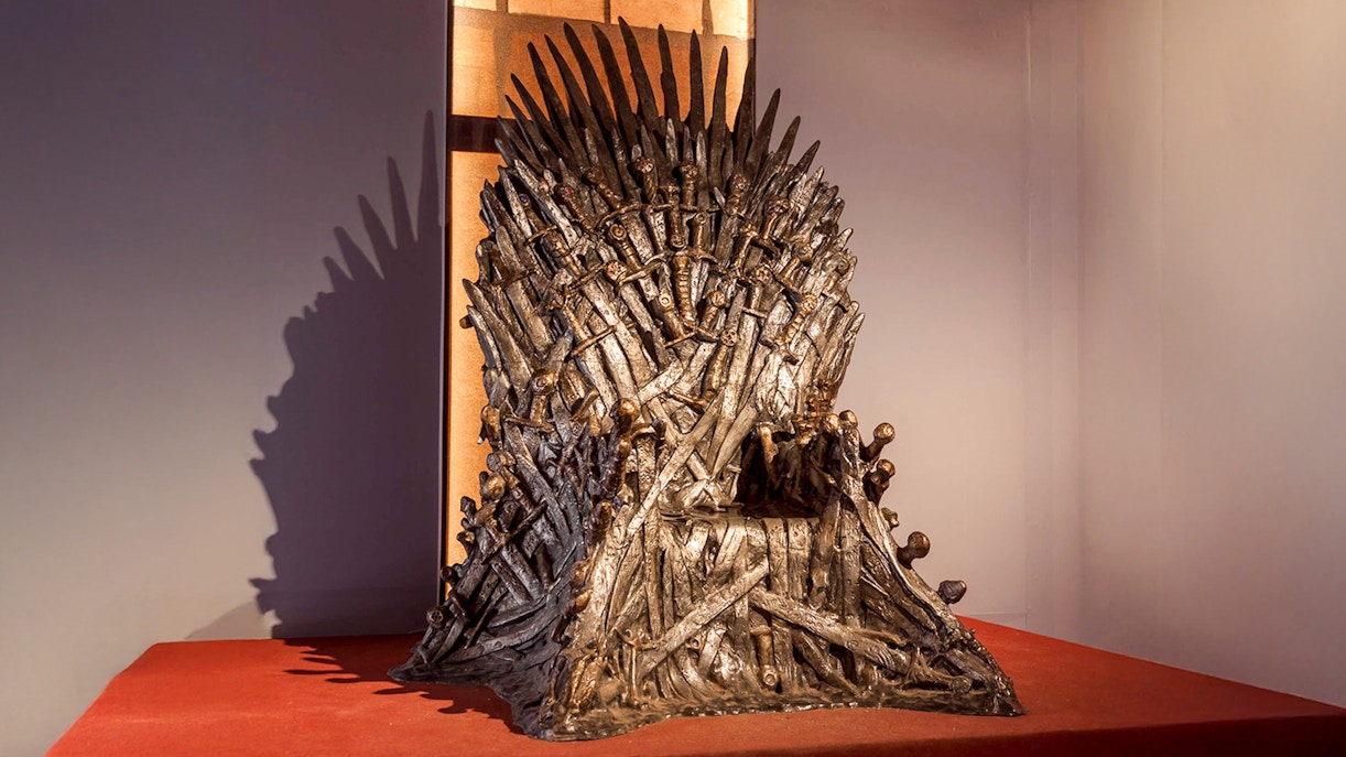 View of the Game of Thrones chair in Lokrum Island