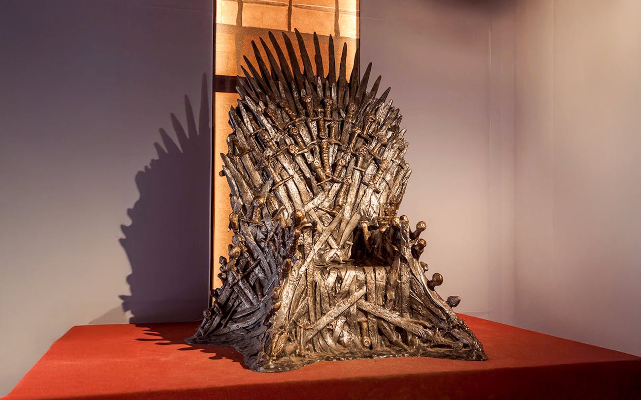 View of the Game of Thrones chair in Lokrum Island