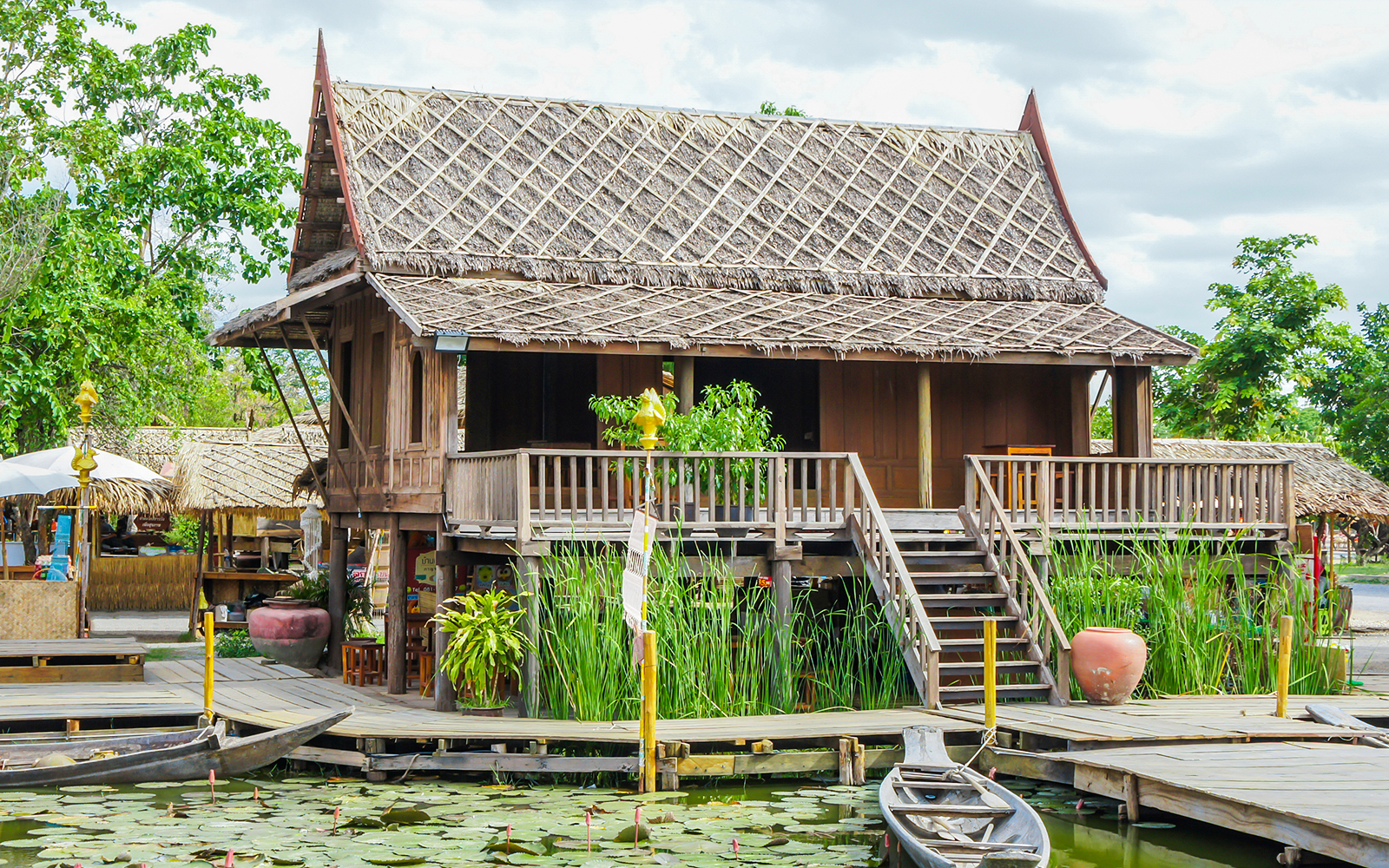 Thai-style traditional wooden house