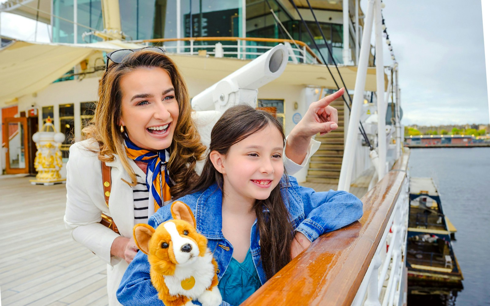 Guests enjoying the view on the deck of the Royal Yacht Britannia.
