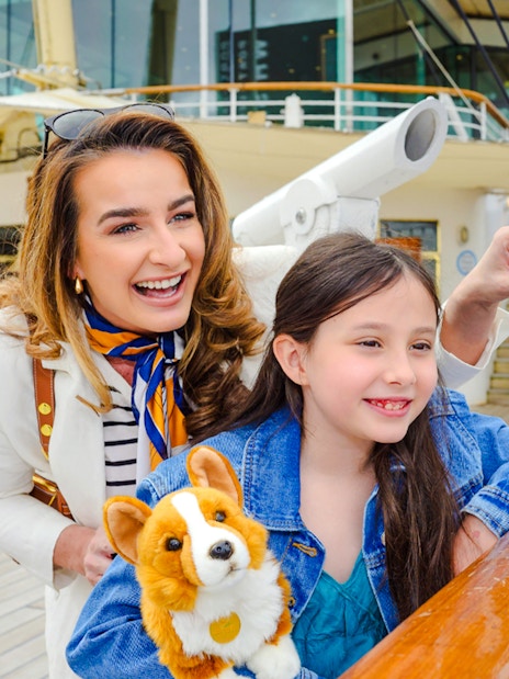 Guests enjoying the view on the deck of the Royal Yacht Britannia.