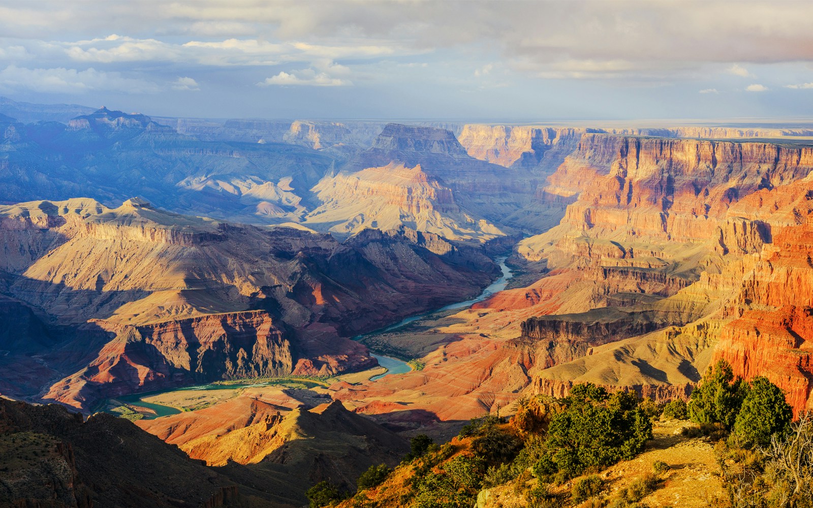 Grand Canyon South Rim aerial view during 45-minute helicopter tour, Arizona.