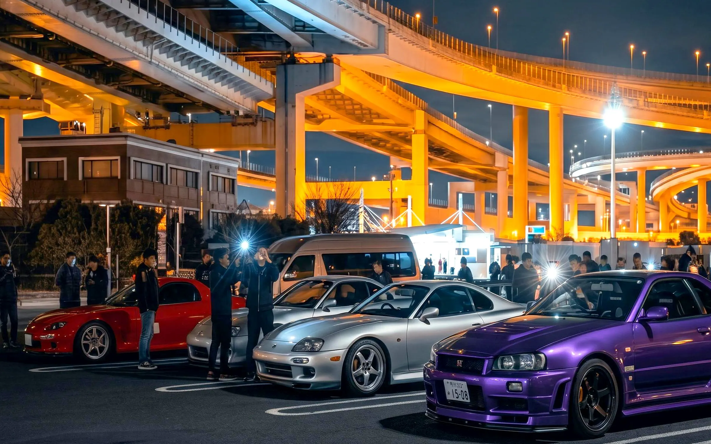 Daikoku PA Car Meeting Fast and Furious with Skyline 34