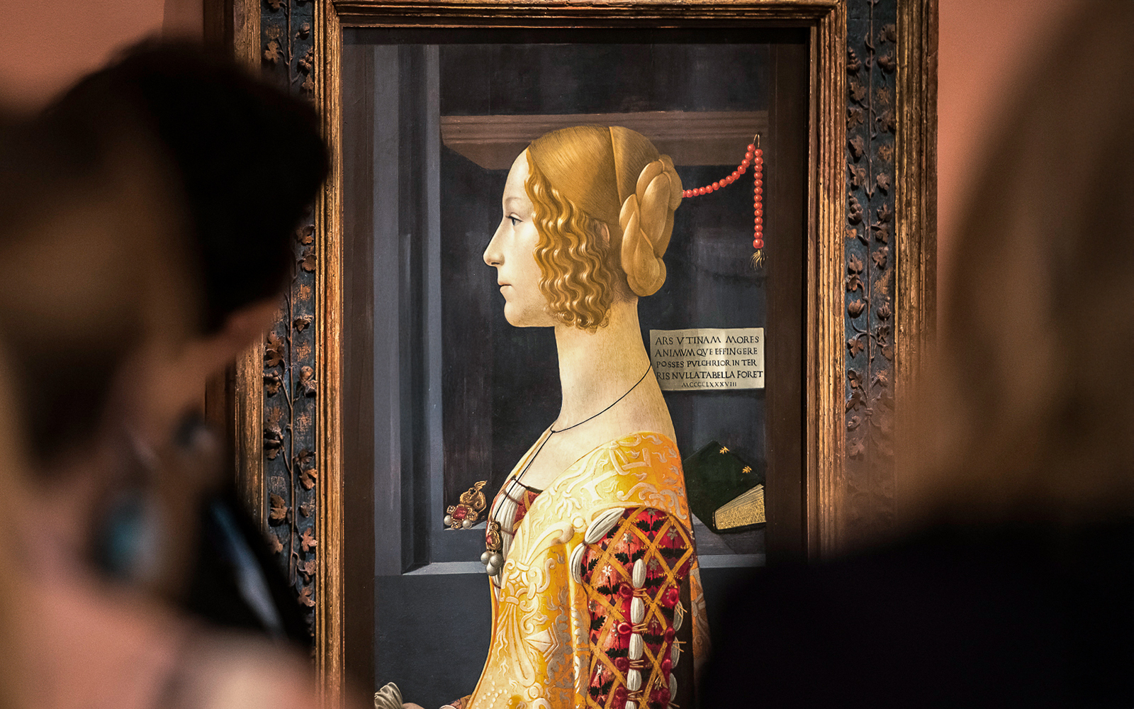 Painting of a woman in profile at Thyssen-Bornemisza Museum, Madrid.