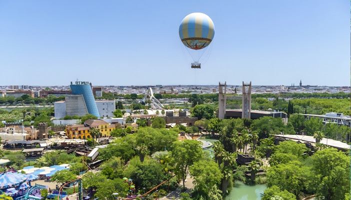 Nao Vigía ship replica at Isla Magica theme park, Seville, Spain.