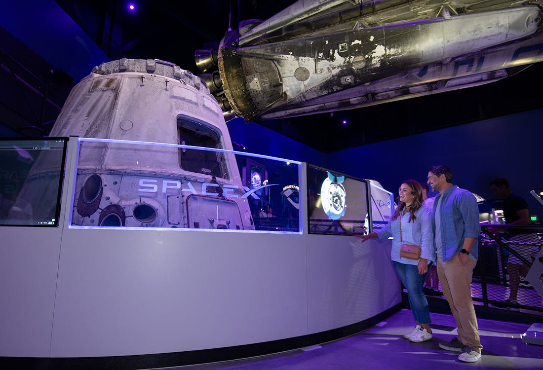 SpaceX Cargo Dragon Capsule inside Gateway at Kennedy Space Center