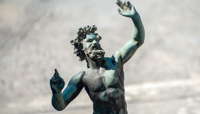 dancing faun of pompeii - pompeii statue