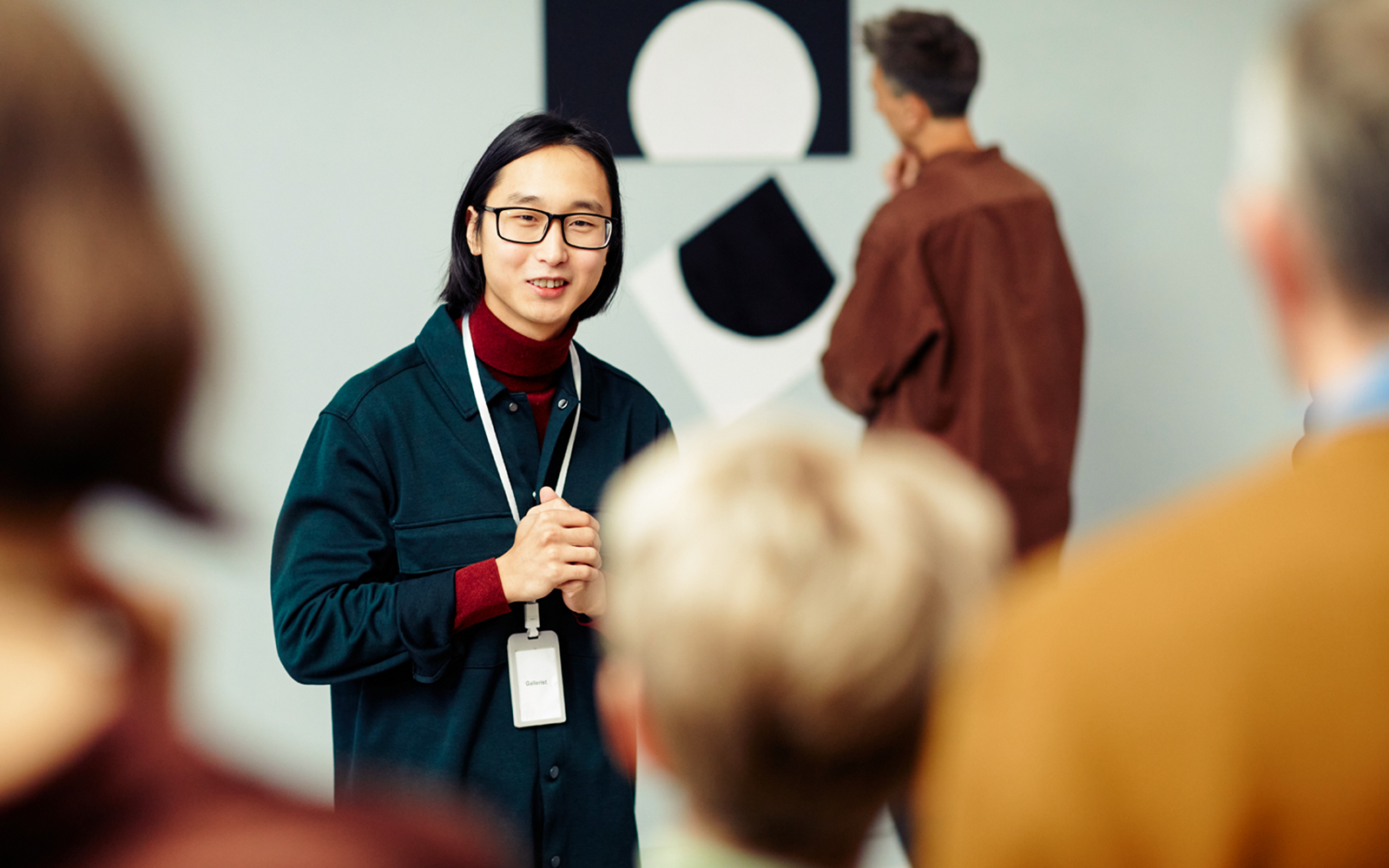 Guide with tour group at Orsay Museum, Paris