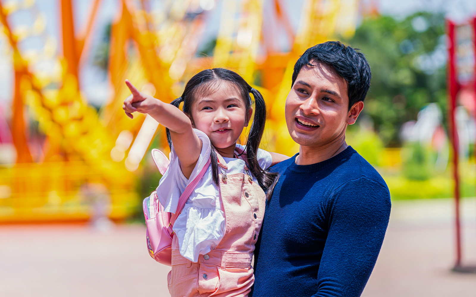 happy child with parent at kidzania dubai theme park