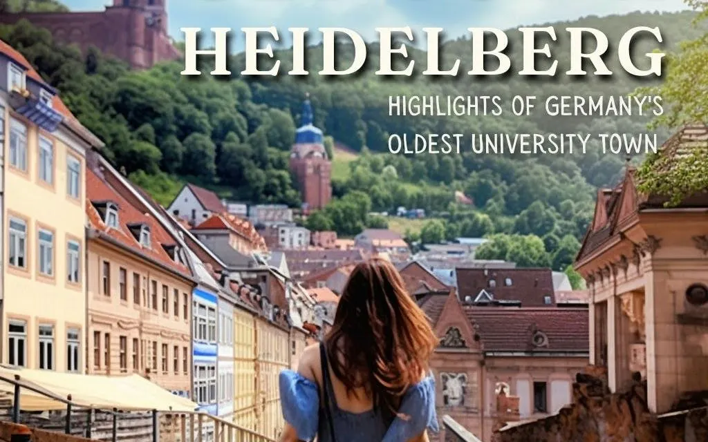 Heidelberg cityscape with castle view, part of self-guided exploration game.